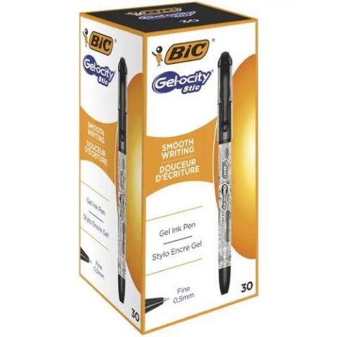 BOLIG.BIC GELOCITY STIC NEGRO CAJA de 30