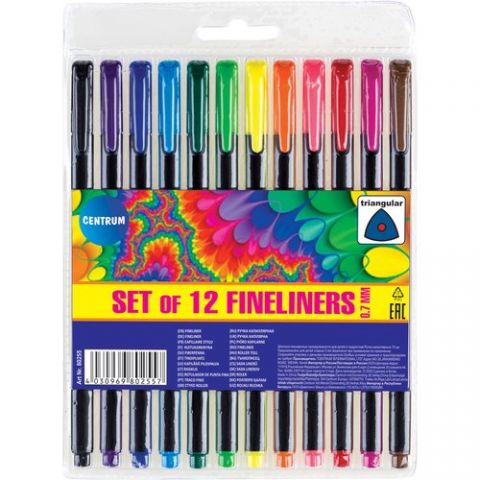 ROLLER GEL CENTRUM FINELINERS 0.7 B/12