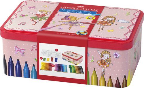 CAJA METALICA FABER-CASTELL BAILARINA
 33x ROTULAD