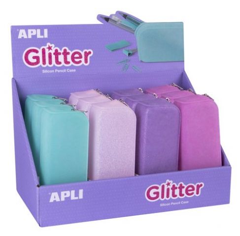 PORTATODO APLI NORDIK GLITTER SILICONA EXPOSITOR d