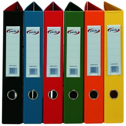 ARCHIVADOR PARDO PLAST.EX.Fº 70 ROJO