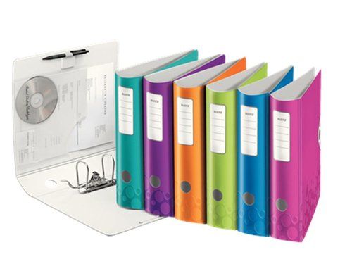 ARCHIVADOR LEITZ WOW A4 180º 75mm SURTID