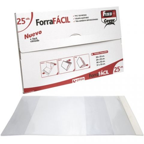 FORRO AJUSTABLE FIXO PVC TRANS.120µ 300x530 mm