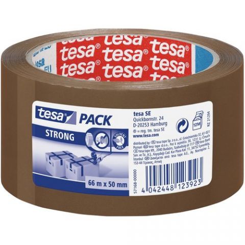 CINTA de EMBALAJE TESA PP rollo 66x50 FUERTE SILEN