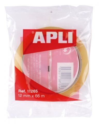 CINTA ADHESIVA APLI TRANSPARENTE rollo 66x12