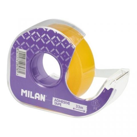 CINTA ADHESIVA MILAN rollo 33x19 con DISPENSADOR