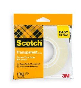 CINTA ADHESIVA SCOTCH 508 TRANSPARENTE CORTE FACIL