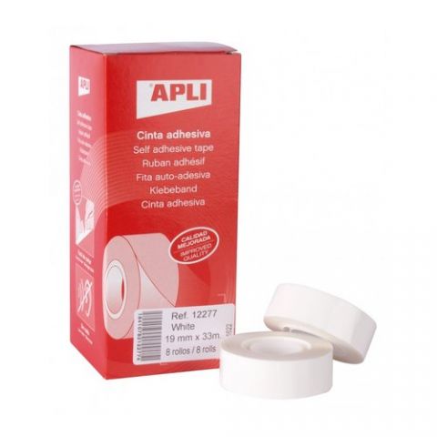 CINTA ADHESIVA APLI BLANCO rollo 33x19