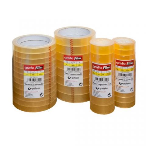 CINTA ADHESIVA GRAFOFILM TRANSPARENTE rollo 33x19