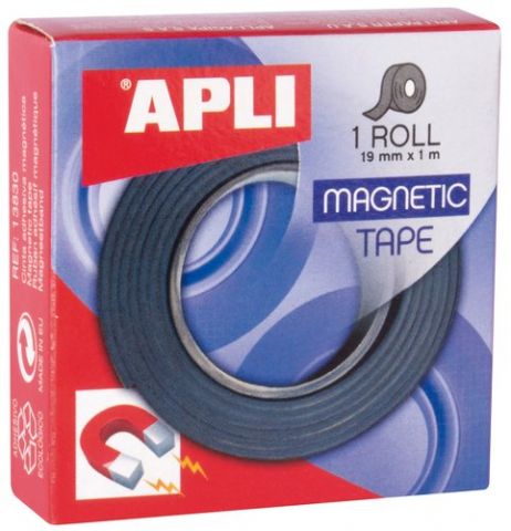 CINTA ADHESIVA APLI MAGNETICA rollo 1m x 19mm