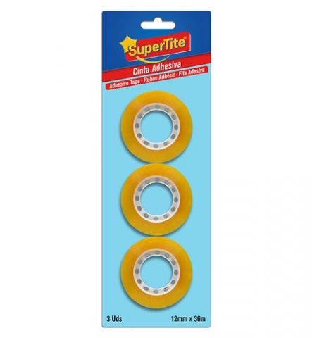 CINTA ADHESIVA SUPERTITE CARAMELO rollo 36x12 BLIS