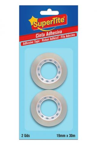 CINTA ADHESIVA SUPERTITE TRANSPARENTE rollo 30x19
