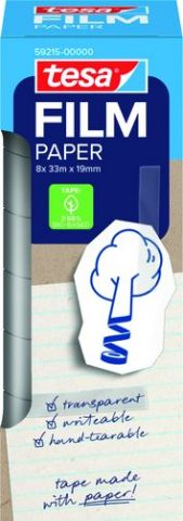 CINTA ADHESIVA TESA PAPEL rollo 33m x 19mm TORRE d
