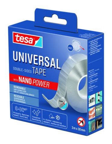 CINTA ADHESIVA DOBLE CARA TESA NANO POWER rollo 3m