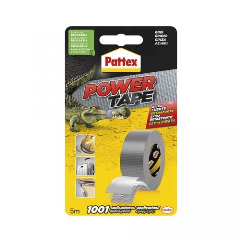 CINTA ADHESIVA PATTEX POWER TAPE 50 mm x 5 m. GRIS