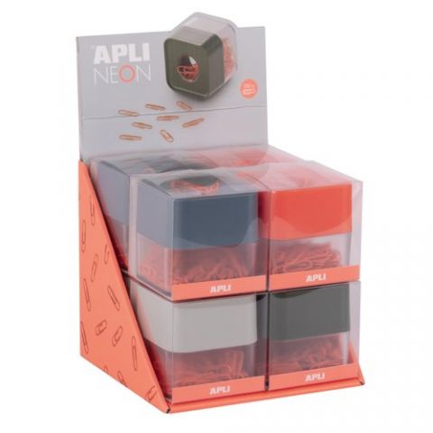 PORTACLIPS APLI NEON EXPOSITOR de 8