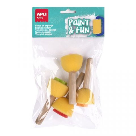 SELLOS de ESPONJA APLI para PINTURA MANGO MADERA B
