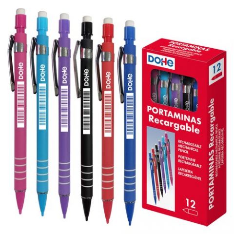 PORTAMINAS DOHE GRIP COLORES SURTIDOS CAJA DE 12