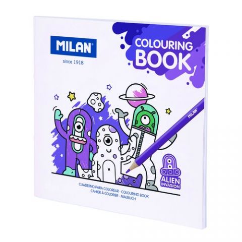 CUADERNO PARA COLOREAR MILAN 140g 20h ALIEN INVASI