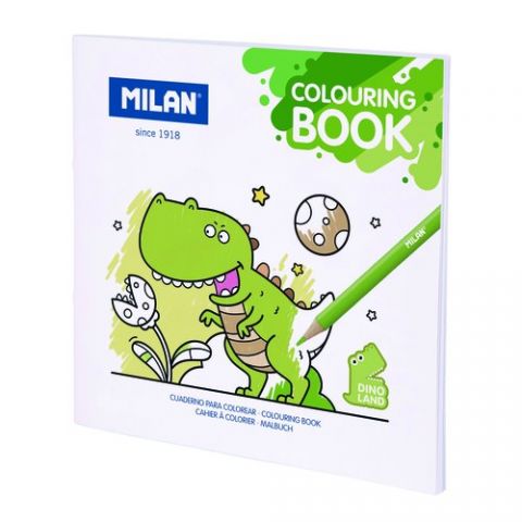 CUADERNO PARA COLOREAR MILAN 140g 20h DINO LAND