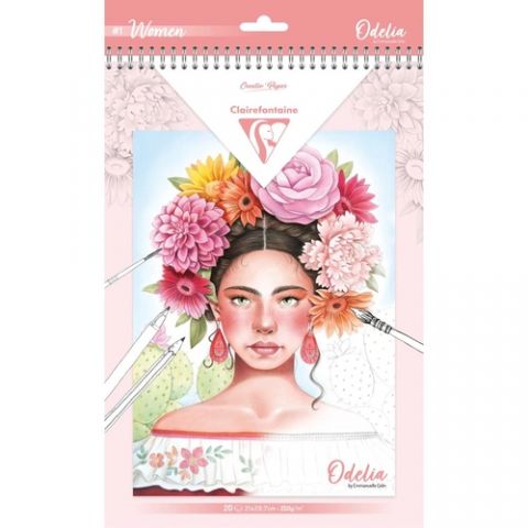 LIBRO DE COLOREAR CLAIREFONTAINE ODELIA A4 250g 20