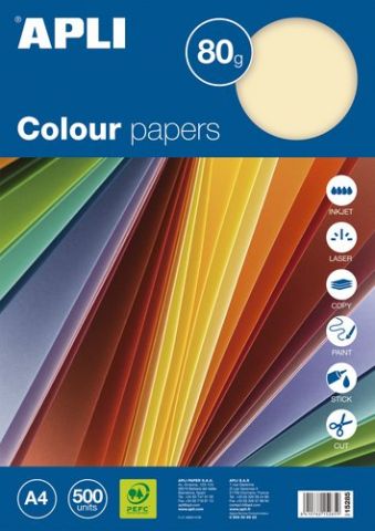 PAPEL COLOR A4 80g 500h SURTIDO PASTEL