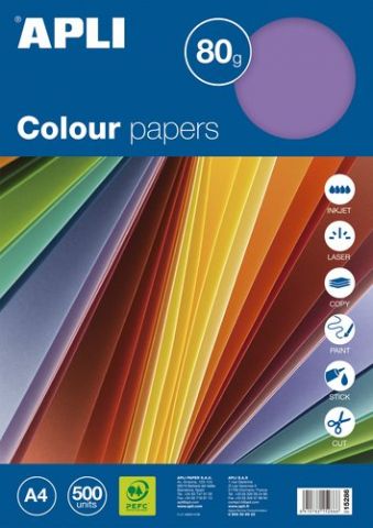 PAPEL COLOR A4 80g 500h SURTIDO INTENSO