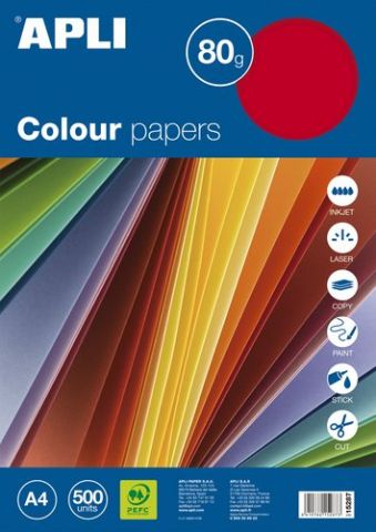 PAPEL COLOR A4 80g 500h SURTIDO FLUOR