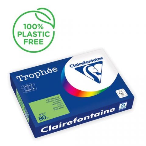 PAPEL COLOR A4 TROPHEE 80g 500h VERDE ME