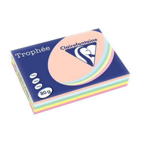 PAPEL COLOR A4 TROPHEE 80g 500h SURT.PAS