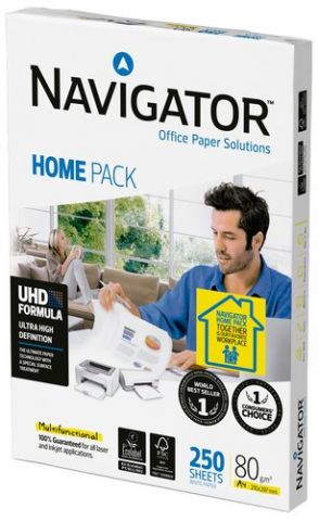 PAPEL A4 NAVIGATOR  80g 250h HOME PACK