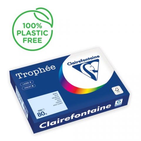PAPEL COLOR A4 TROPHEE 80g 500h AZUL