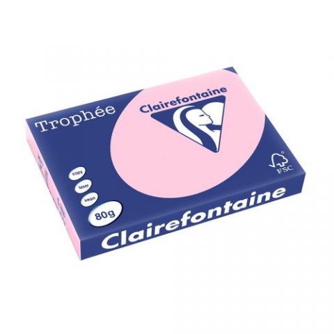 PAPEL COLOR A3 TROPHEE 80g 500h ROSA