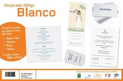 PAPEL VERJURADO 32x45 cm YOSAN 250g BLANCO BRILLAN
