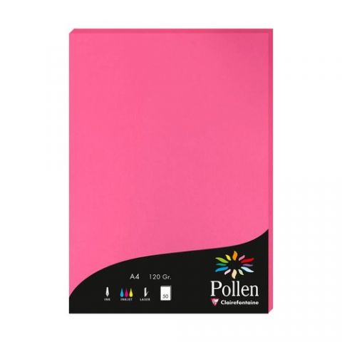 PAPEL CLAIREFONTAINE POLLEN A4 50h FUCSI