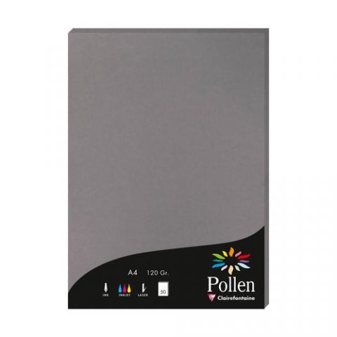 PAPEL CLAIREFONTAINE POLLEN A4 50h GRIS