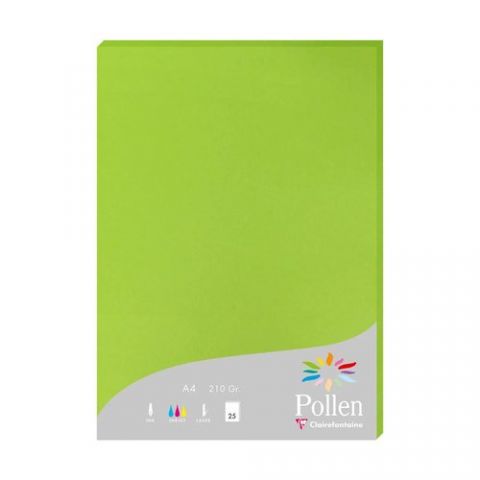 PAPEL CLAIREFONTAINE POLLEN A4 25h VERDE