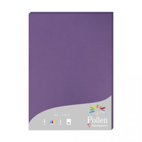 PAPEL CLAIREFONTAINE POLLEN A4 210g 25h VIOLETA