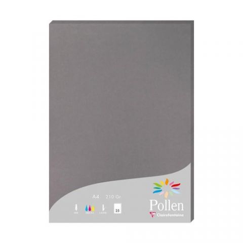 PAPEL CLAIREFONTAINE POLLEN A4 25h GRIS