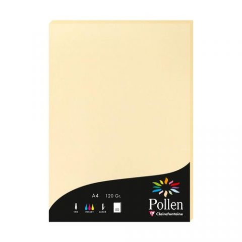 PAPEL CLAIREFONTAINE POLLEN A4 120g 50h VAINILLA