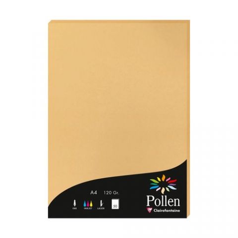 PAPEL CLAIREFONTAINE POLLEN A4 120g 50h CARAMELO