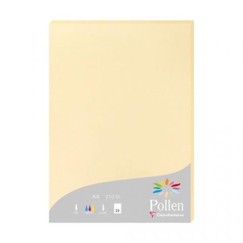 PAPEL CLAIREFONTAINE POLLEN A4 210g 25h VAINILLA