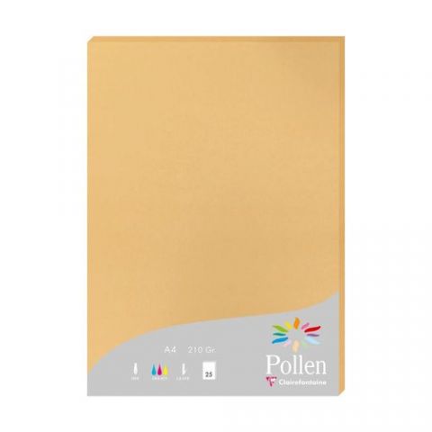 PAPEL CLAIREFONTAINE POLLEN A4 210g 25h CARAMELO