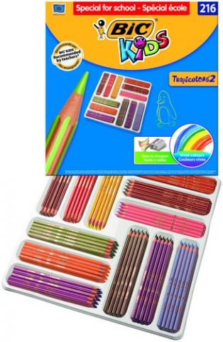 LAPICES de COLORES BIC TROPICOLORS 2 CLASS PACK de