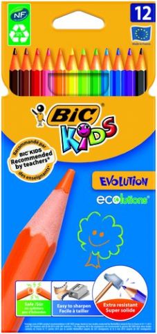 LAPICES de COLORES BIC CONTE EVOLUTION estuche de