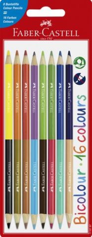 LAPICES de COLORES FABER-CASTELL BICOLOR estuche d