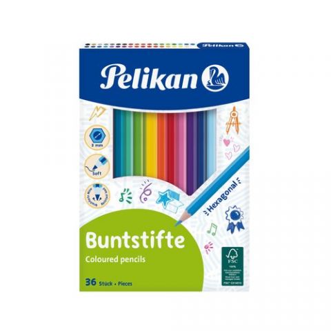 LAPICES de COLORES PELIKAN estuche de 36
