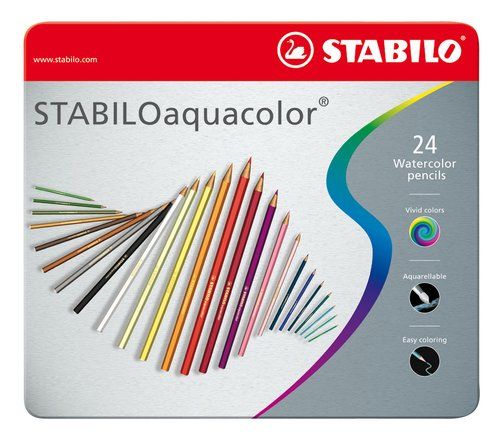 LAPICES ACUARELABLES STABILO AQUACOLOR estuche MET