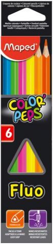 LAPIZ FLUOR MAPED COLOR PEPS FLUO estuche de 6