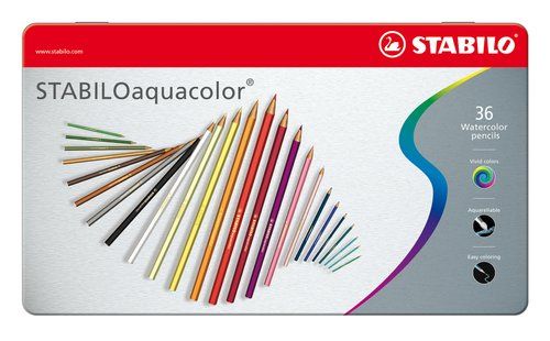 LAPICES ACUARELABLES STABILO AQUACOLOR estuche MET